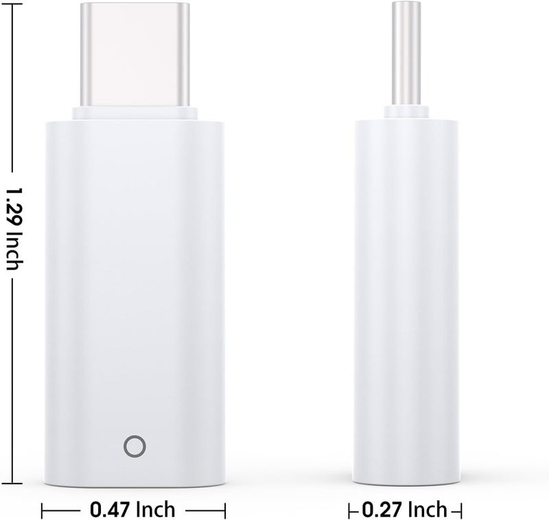 TechMatte USB C Pencil Adapter Designed for Apple Pencil 1st Generation, Only Compatible with iPad 10th Generation,Male USB-C to Female Lightning Pencil Charging Adapter - Image 5